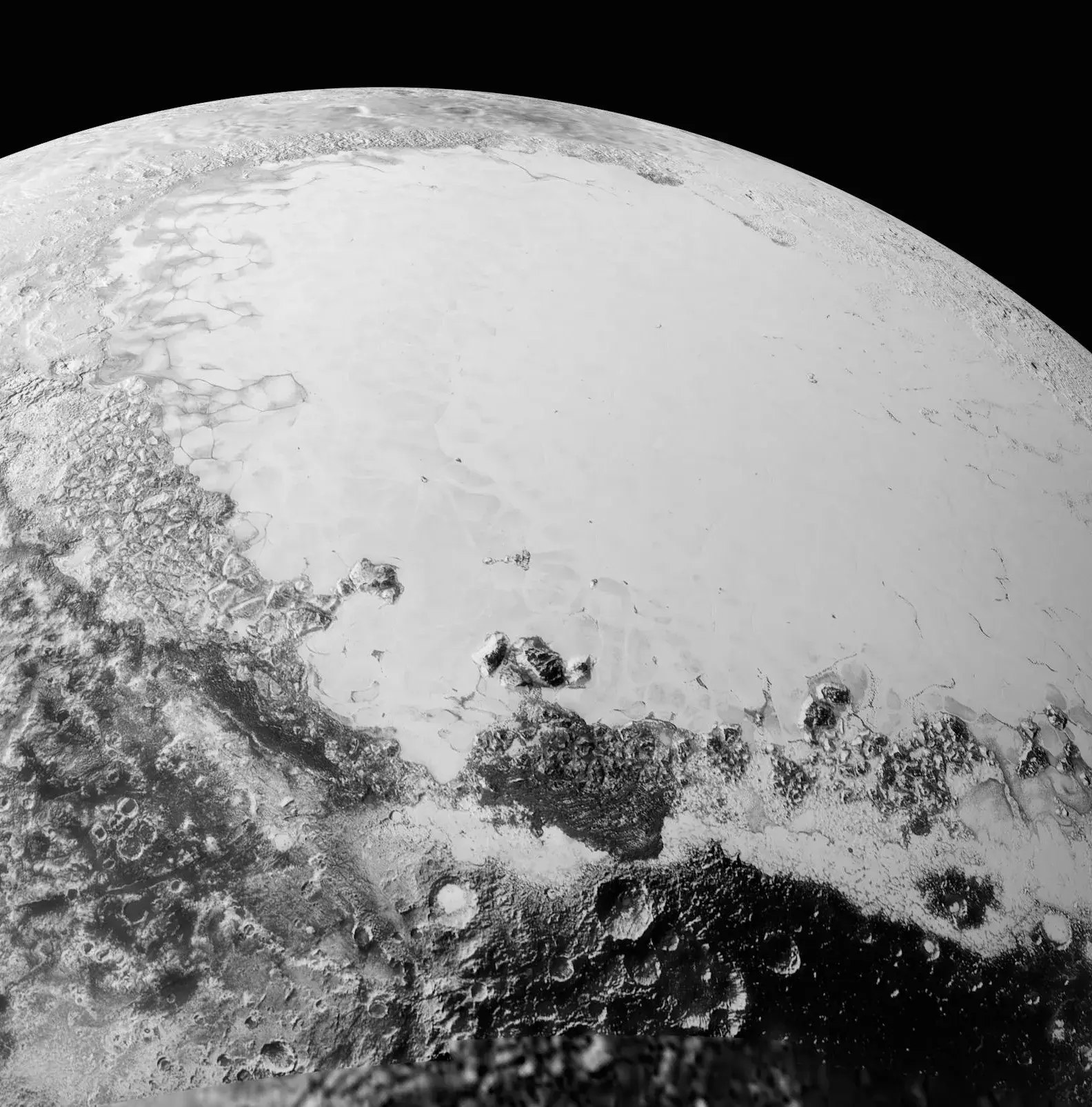 High‑resolution mosaic of Pluto's surface